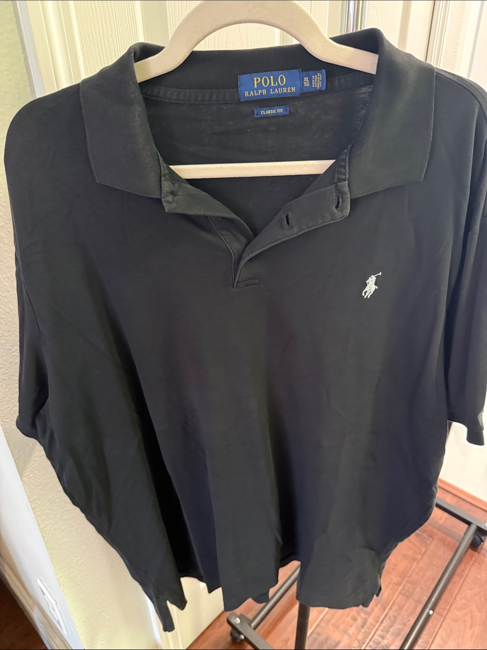 Polo by Ralph Lauren Black Polo Shirt with White Logo